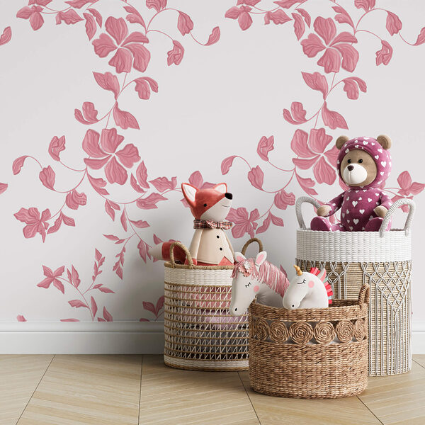 Rózsaszín virágok mintája