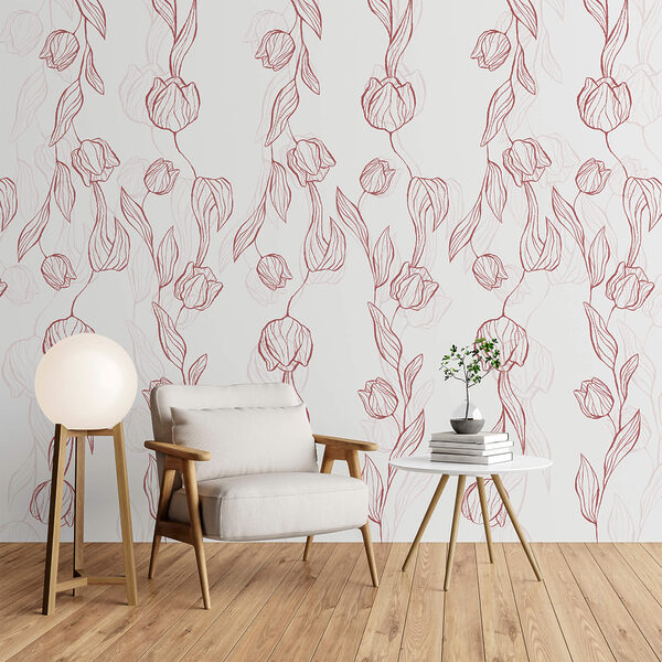 Virágok és levelek mintája