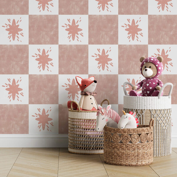 Rózsaszín négyzetek fehér négyzetekkel Rózsaszín négyzetek fehér négyzetekkel