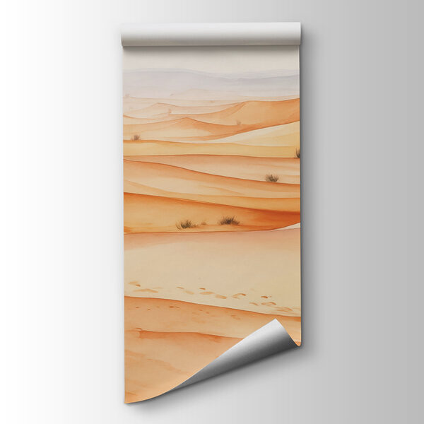 A desert landscape with sand dunes