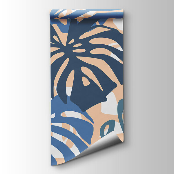 Blue and white leaves