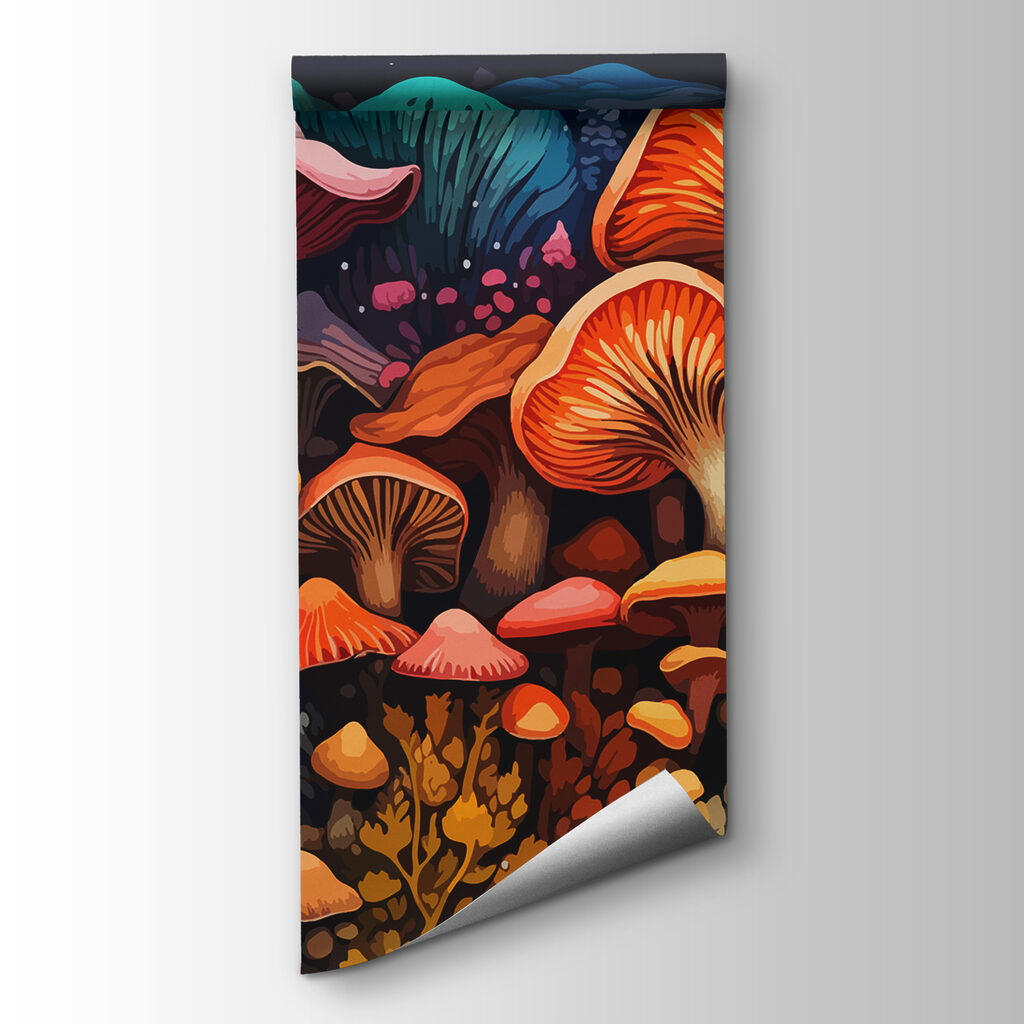 Group of mushrooms in a forest Group of mushrooms in a forest