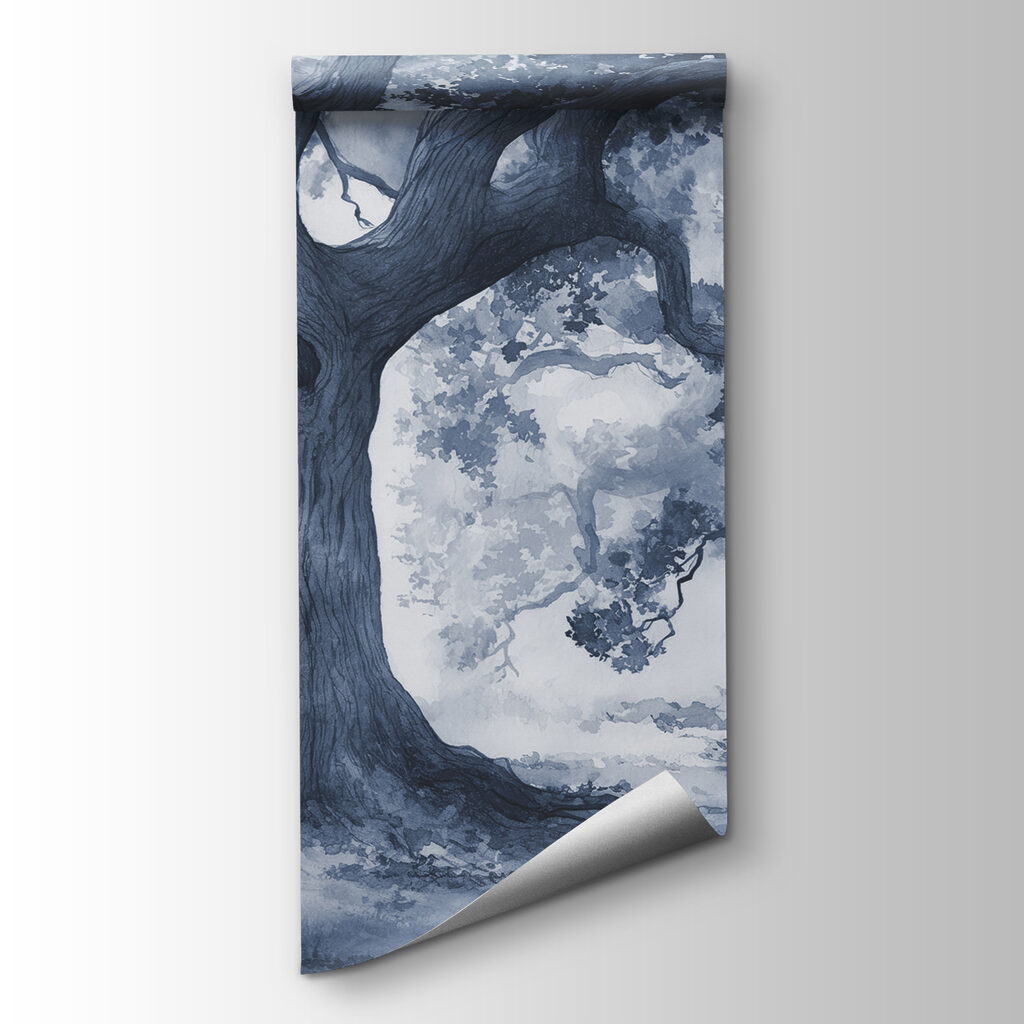 A group of trees with many branches