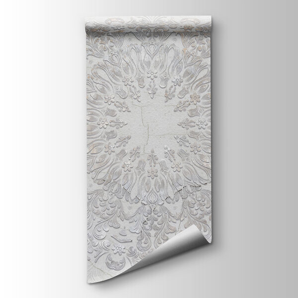 A white and grey circular pattern A white and grey circular pattern