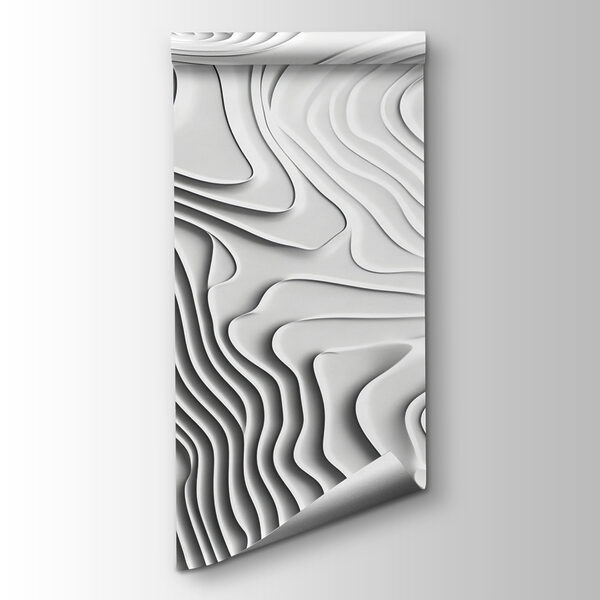 White surface with lines and shapes