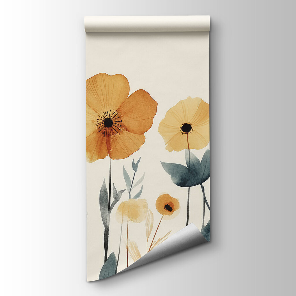 Group of flowers with leaves Group of flowers with leaves