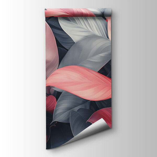 Group of pink and grey leaves