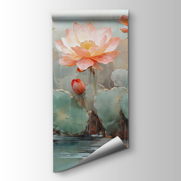 Group of pink flowers with green leaves