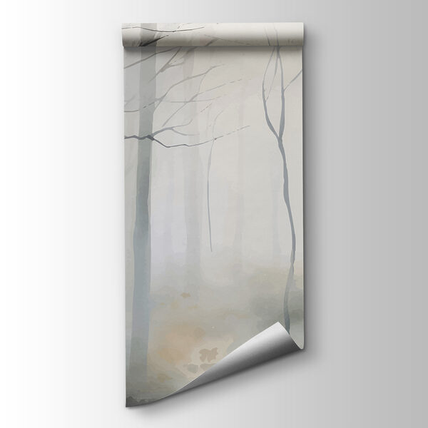 Foggy forest with trees Foggy forest with trees