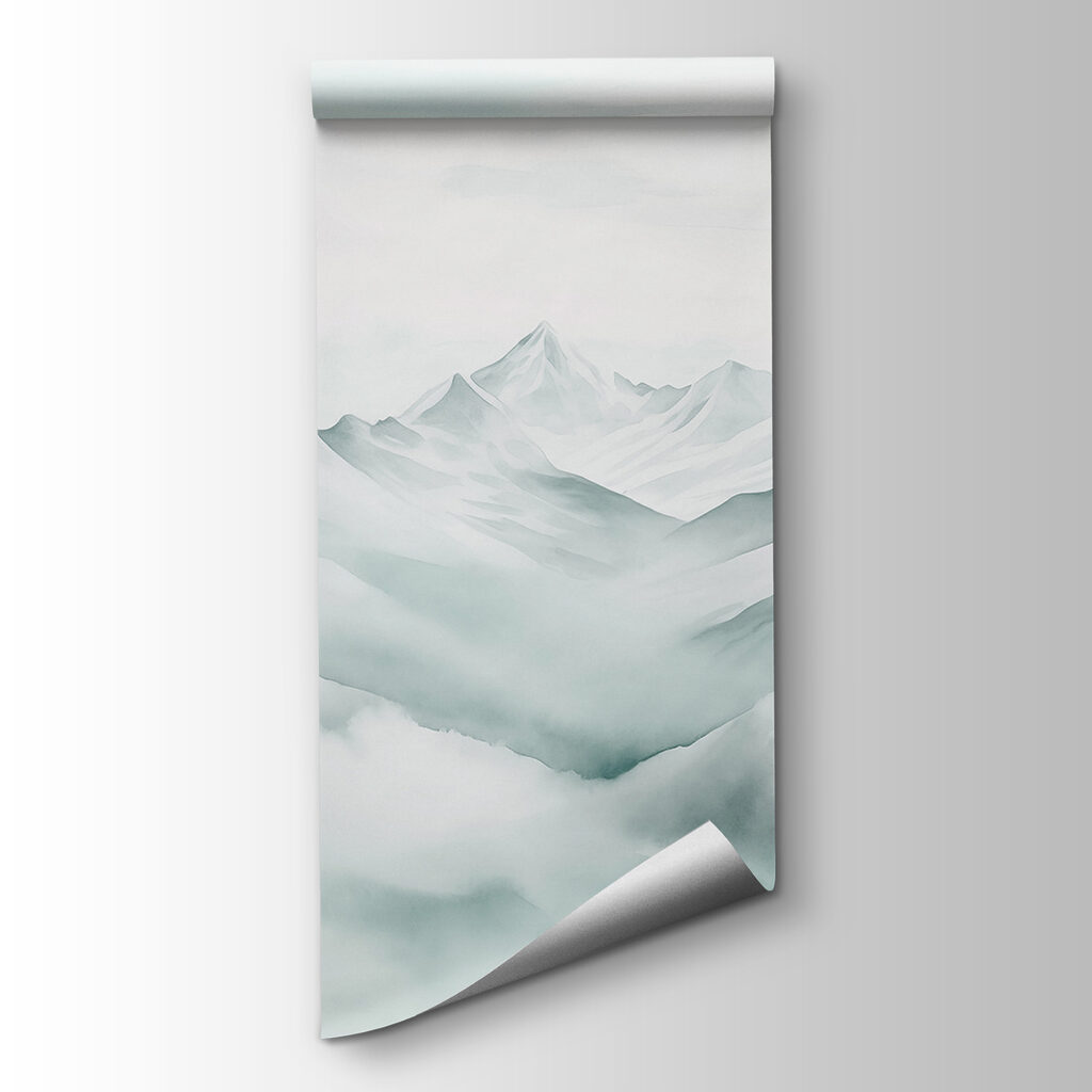 Mountain range with clouds