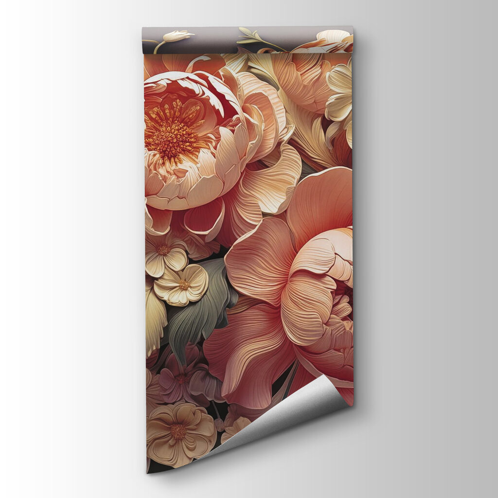 Group of flowers on a gray background Group of flowers on a gray background