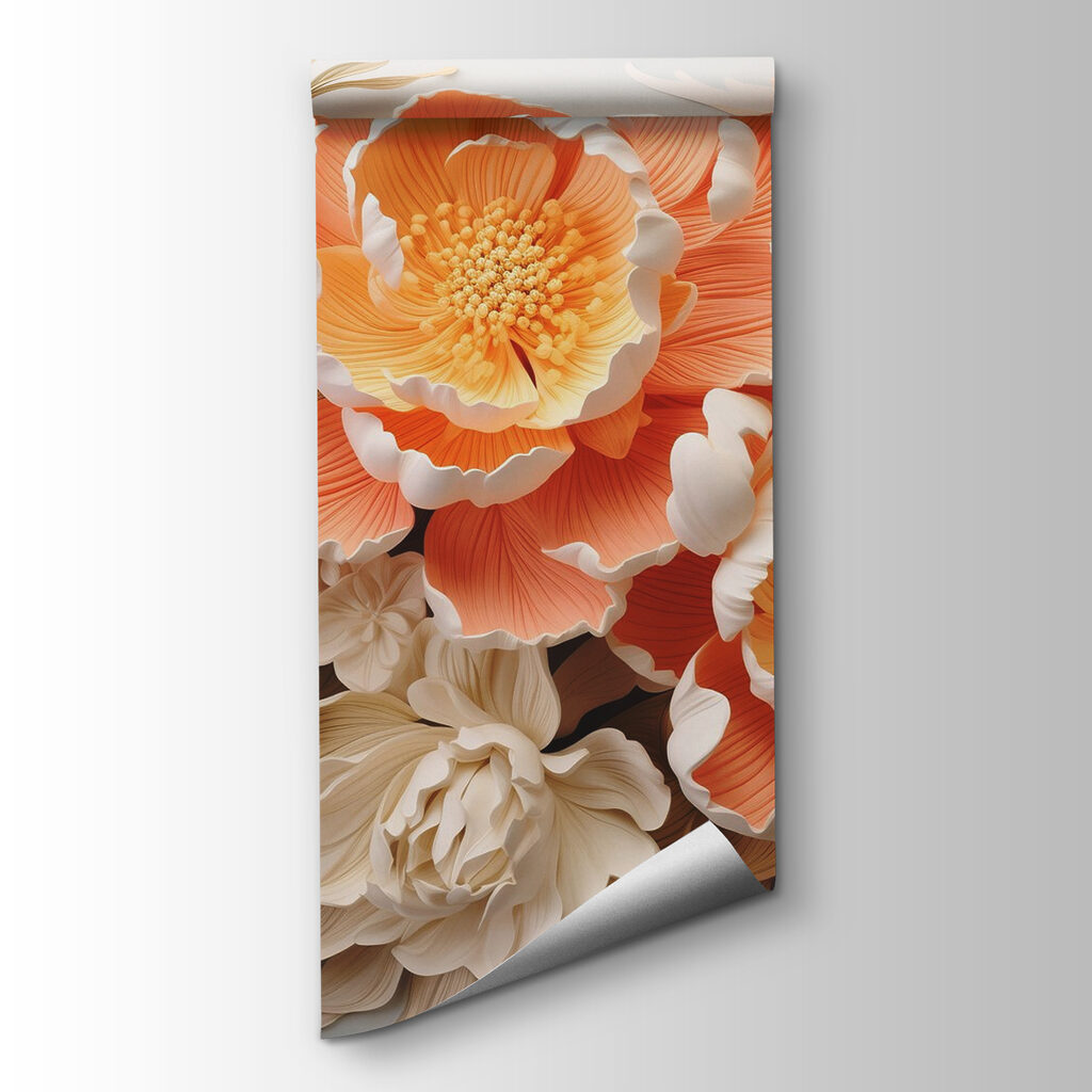 Group of flowers on a white surface Group of flowers on a white surface