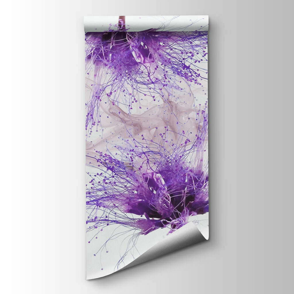 Purple flowers with purple splatters Purple flowers with purple splatters