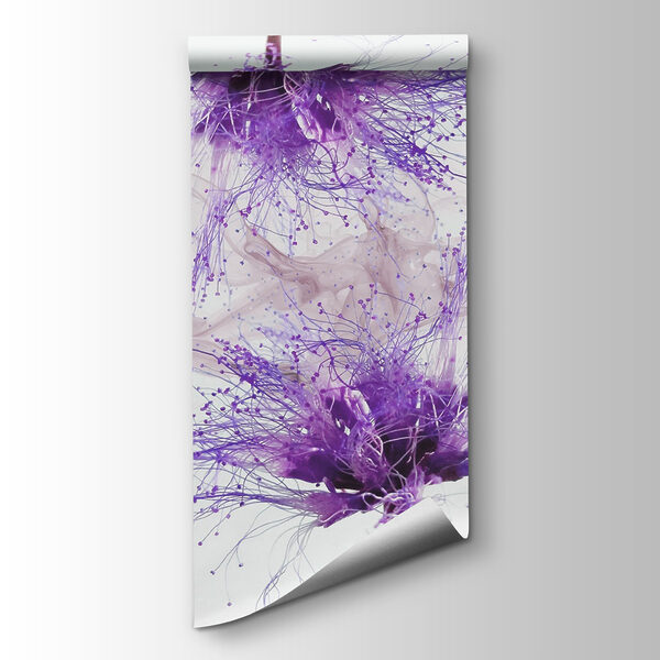 Purple flowers with purple splatters Purple flowers with purple splatters