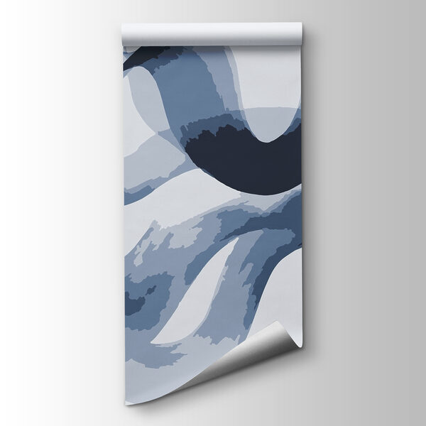 Blue and white swirls