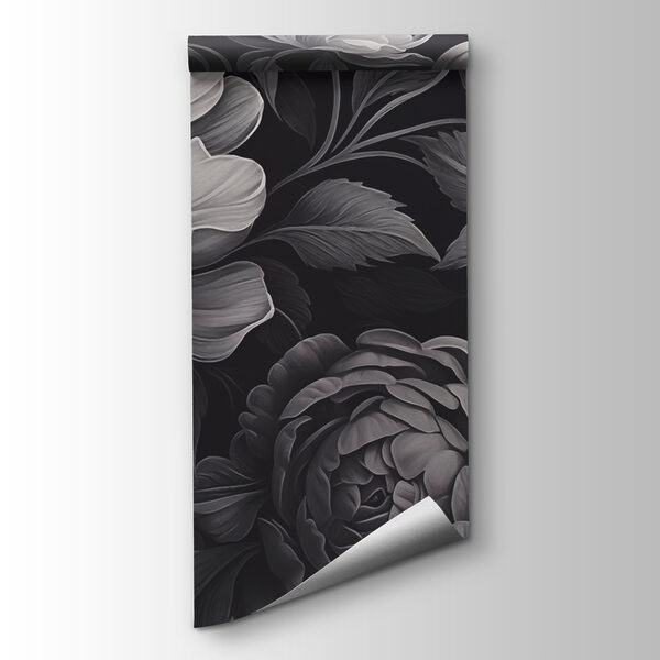 Black and white floral pattern Black and white floral pattern