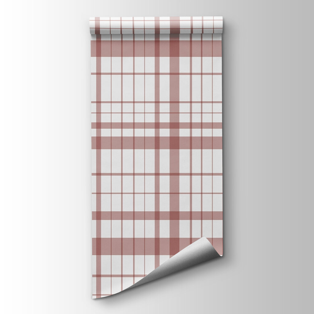 Red and white plaid