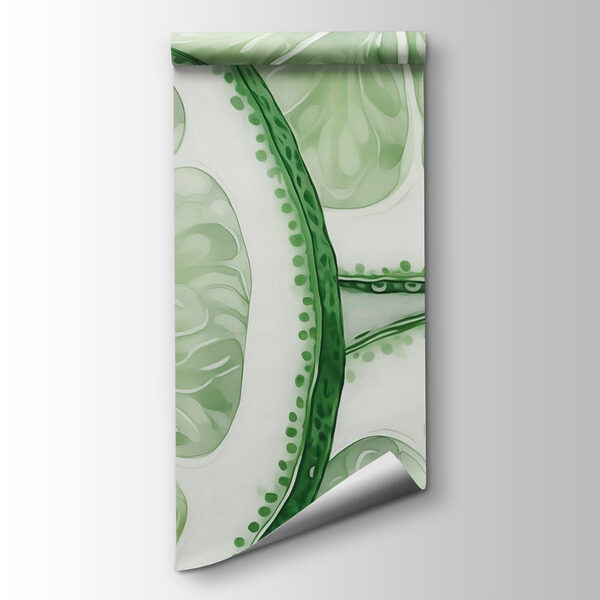 Fresh lime slices arranged beautifully