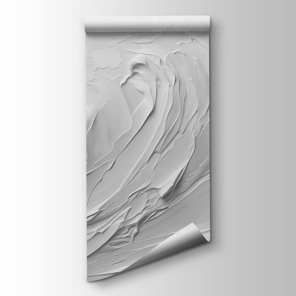 White wall with white waves White wall with white waves