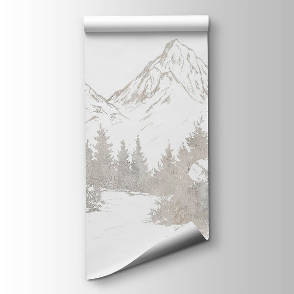 Drawing of a mountain range Drawing of a mountain range