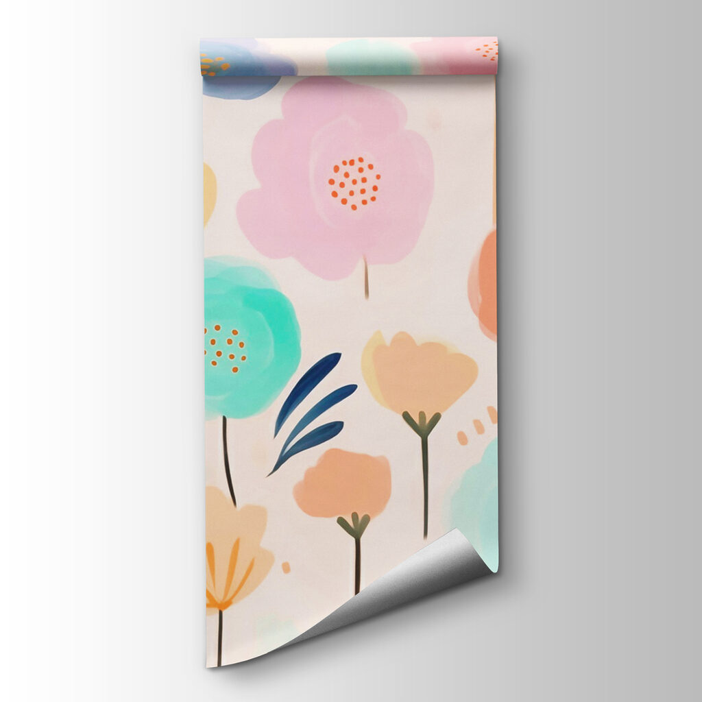 Colorful flowers on a white background