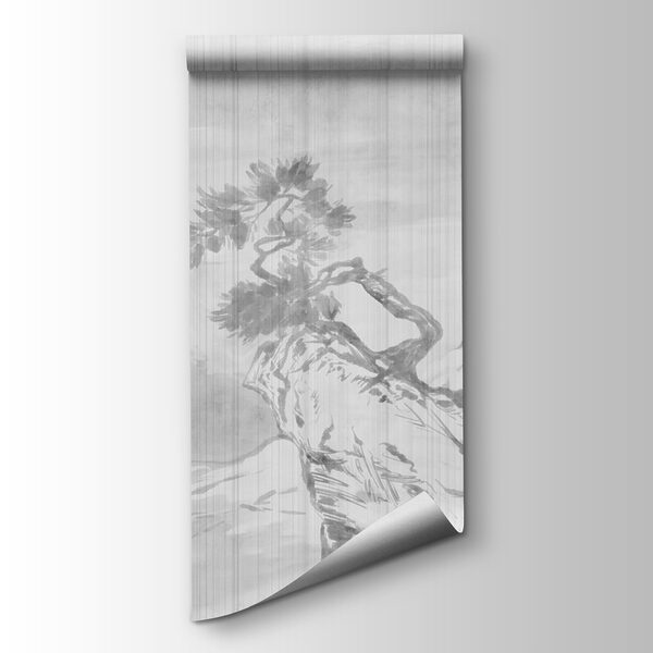 Painting of a tree on a rock