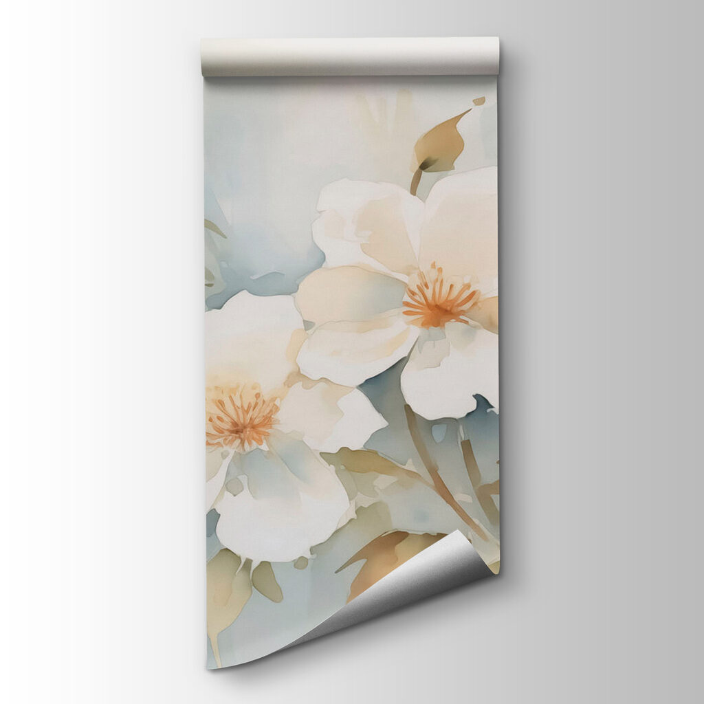 Painting of white flowers