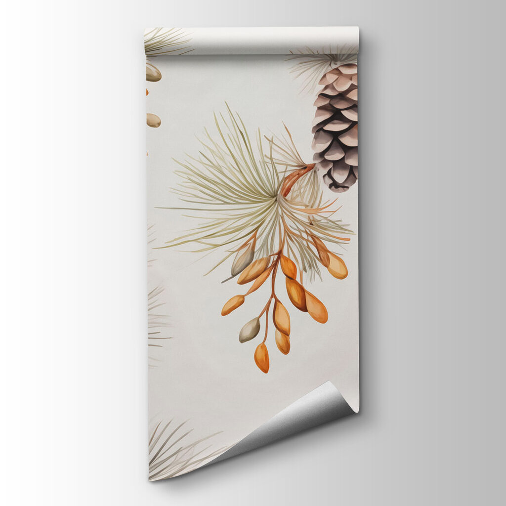 Pattern of pine cones and needles Pattern of pine cones and needles