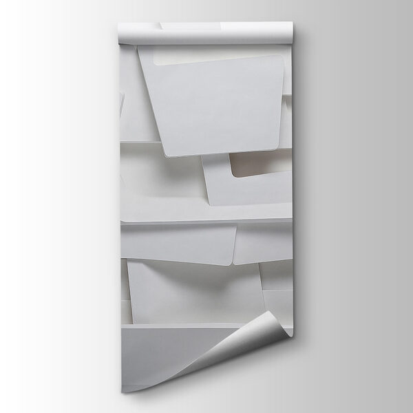 White wall with many rectangles