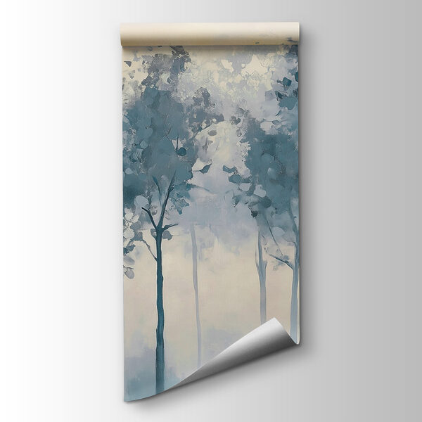 Group of trees in fog Group of trees in fog