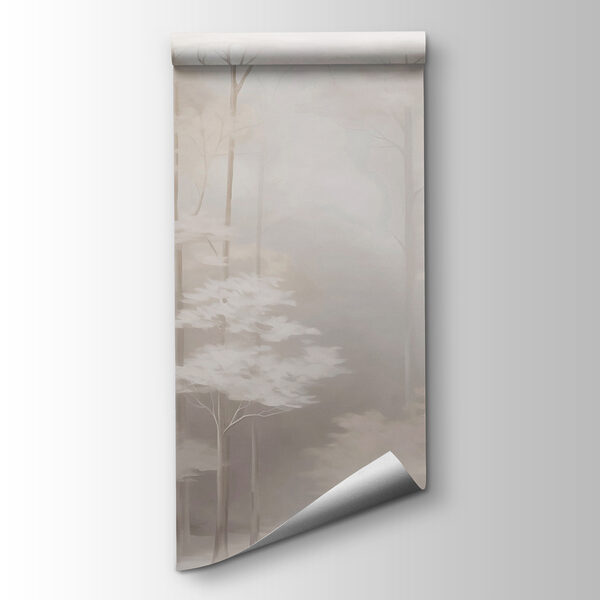 Foggy forest with trees Foggy forest with trees