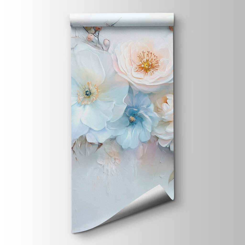 Painting of flowers and leaves Painting of flowers and leaves