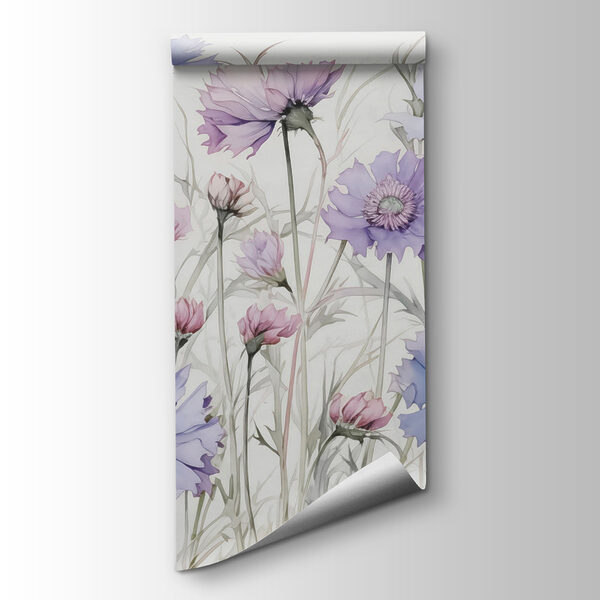 Painting of flowers on a white background Painting of flowers on a white background