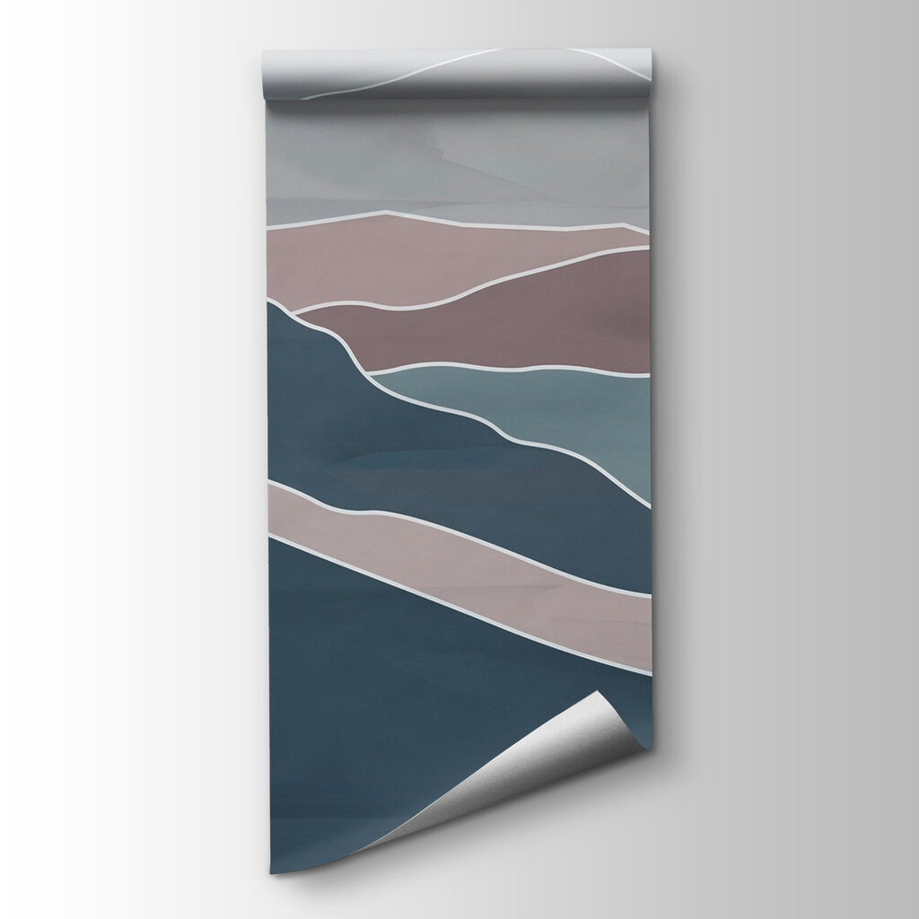 Mountain range with white lines Mountain range with white lines