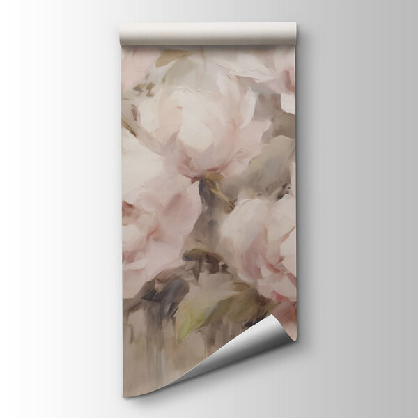 Painting of flowers on a white background Painting of flowers on a white background