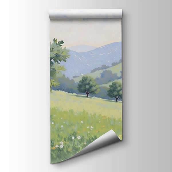 Landscape with trees and hills Landscape with trees and hills