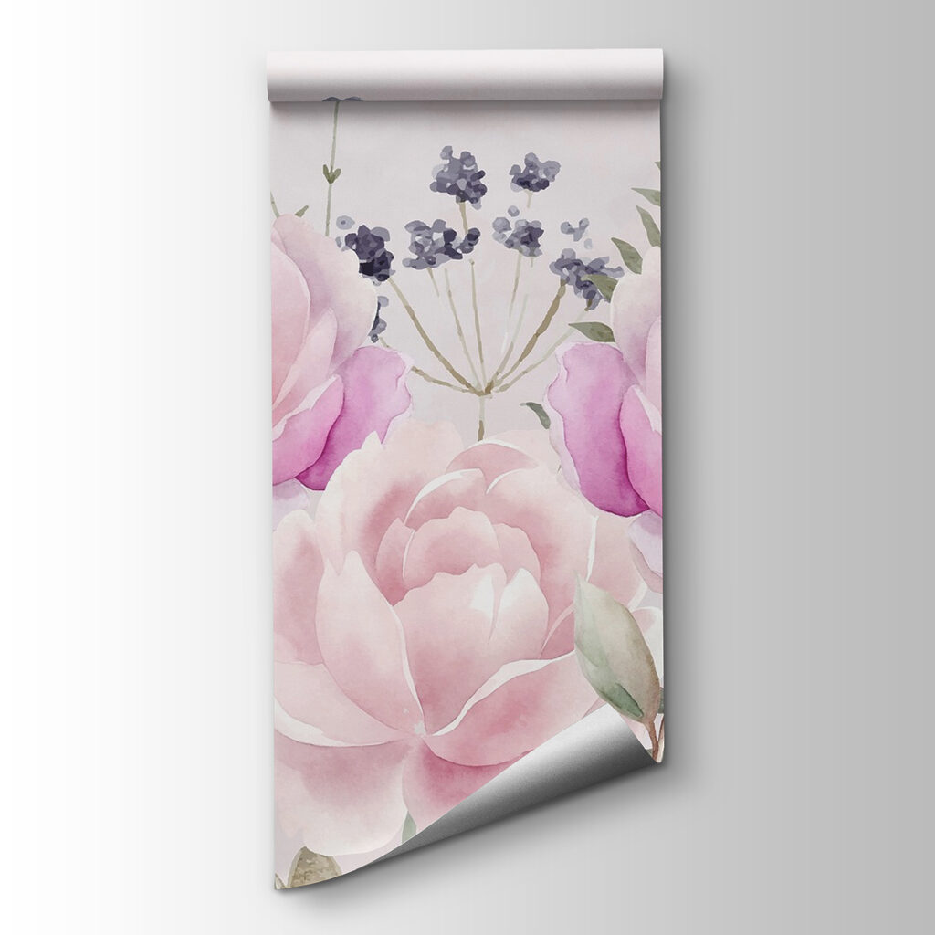 Watercolor painting of flowers