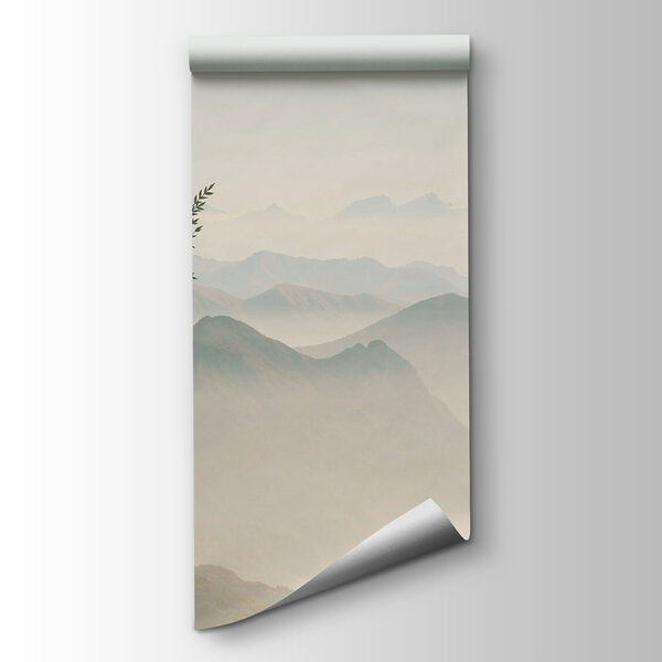 A landscape with mountains and trees A landscape with mountains and trees