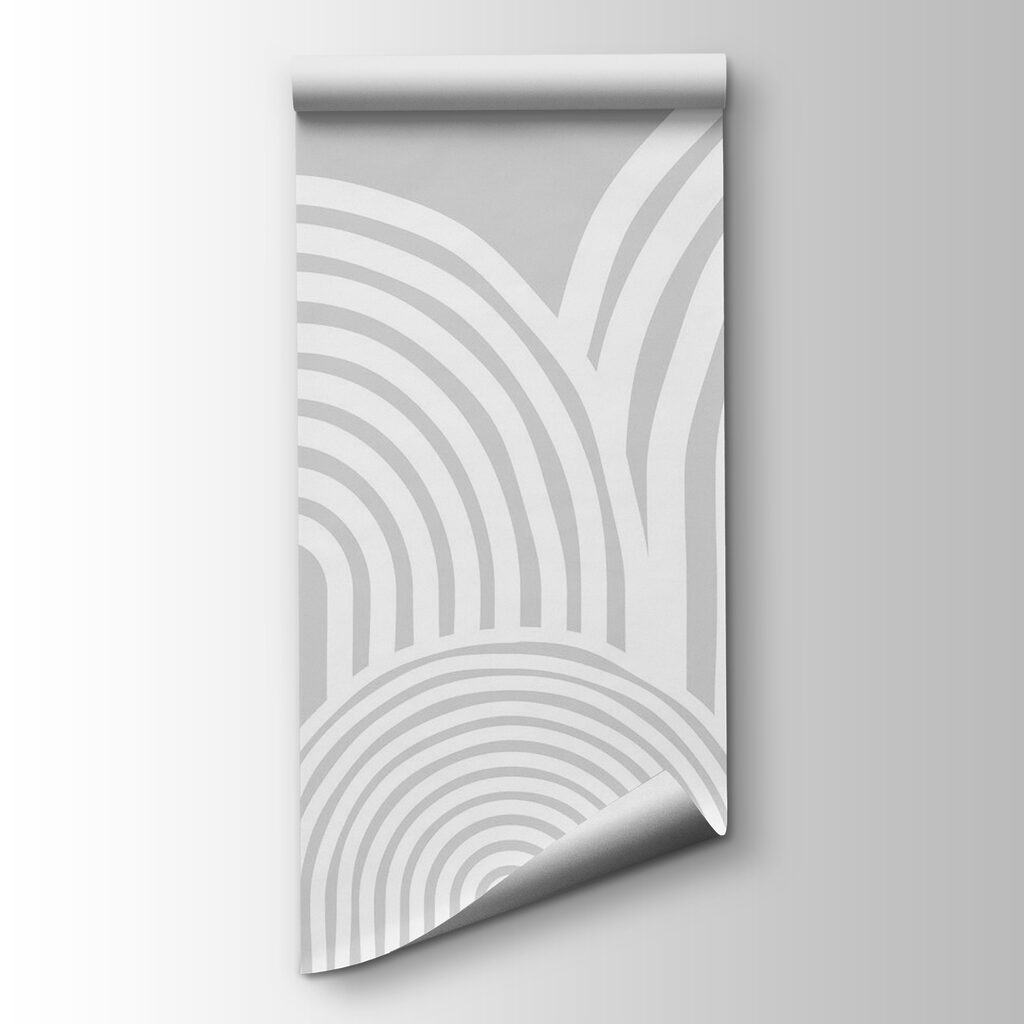 White and gray background with curved lines White and gray background with curved lines