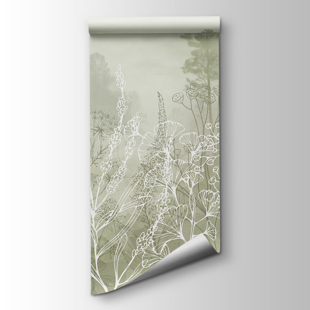 Drawing of plants and trees