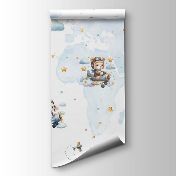 Map of the world with cartoon animals Map of the world with cartoon animals