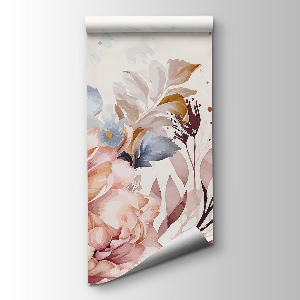 Painting of flowers and leaves Painting of flowers and leaves