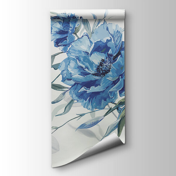 Blue flowers on a white background