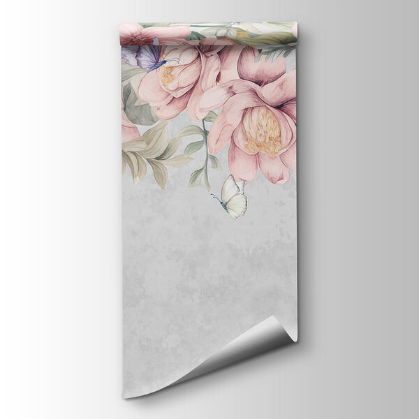 Close up of flowers and butterflies