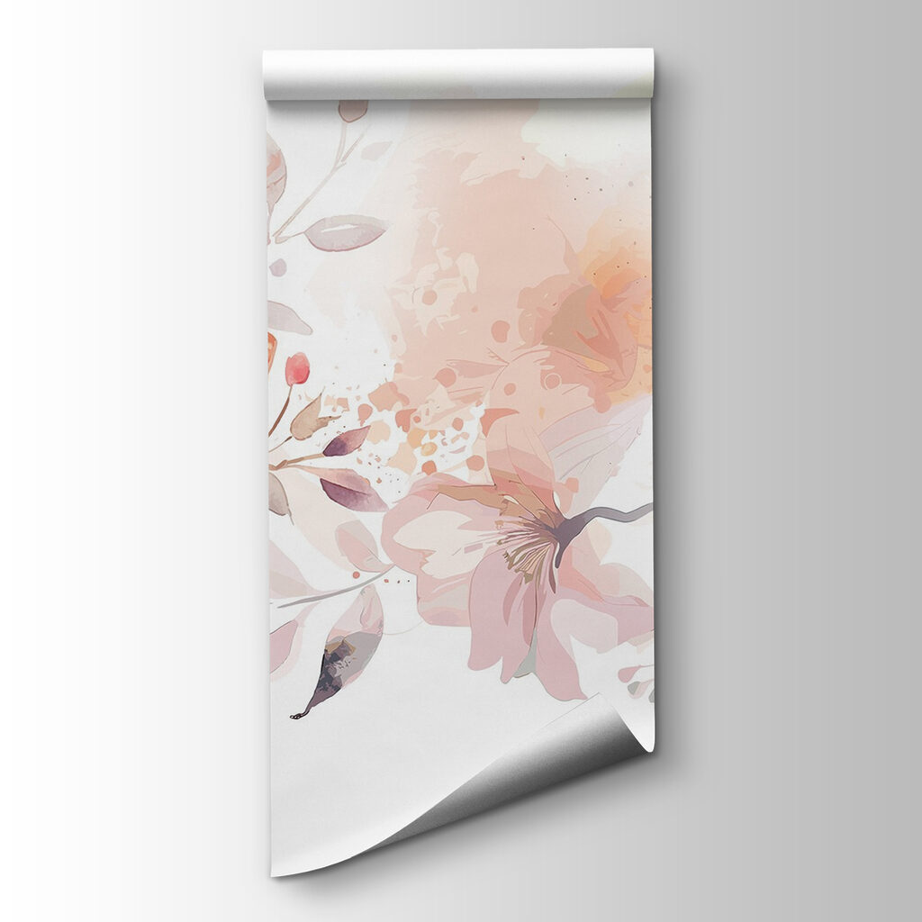 Painting of flowers and leaves