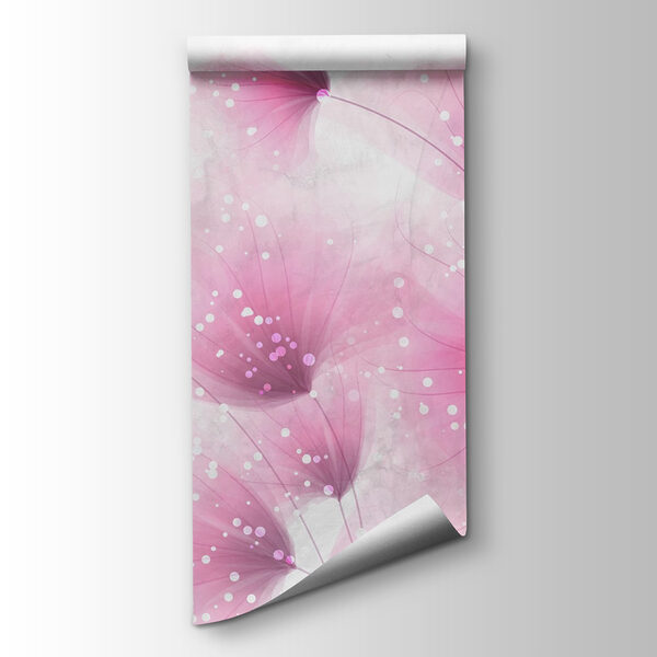 Pink flowers with white dots