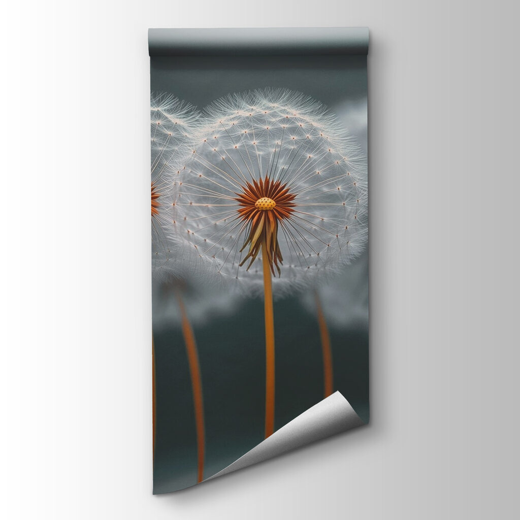 Group of dandelions with seeds Group of dandelions with seeds