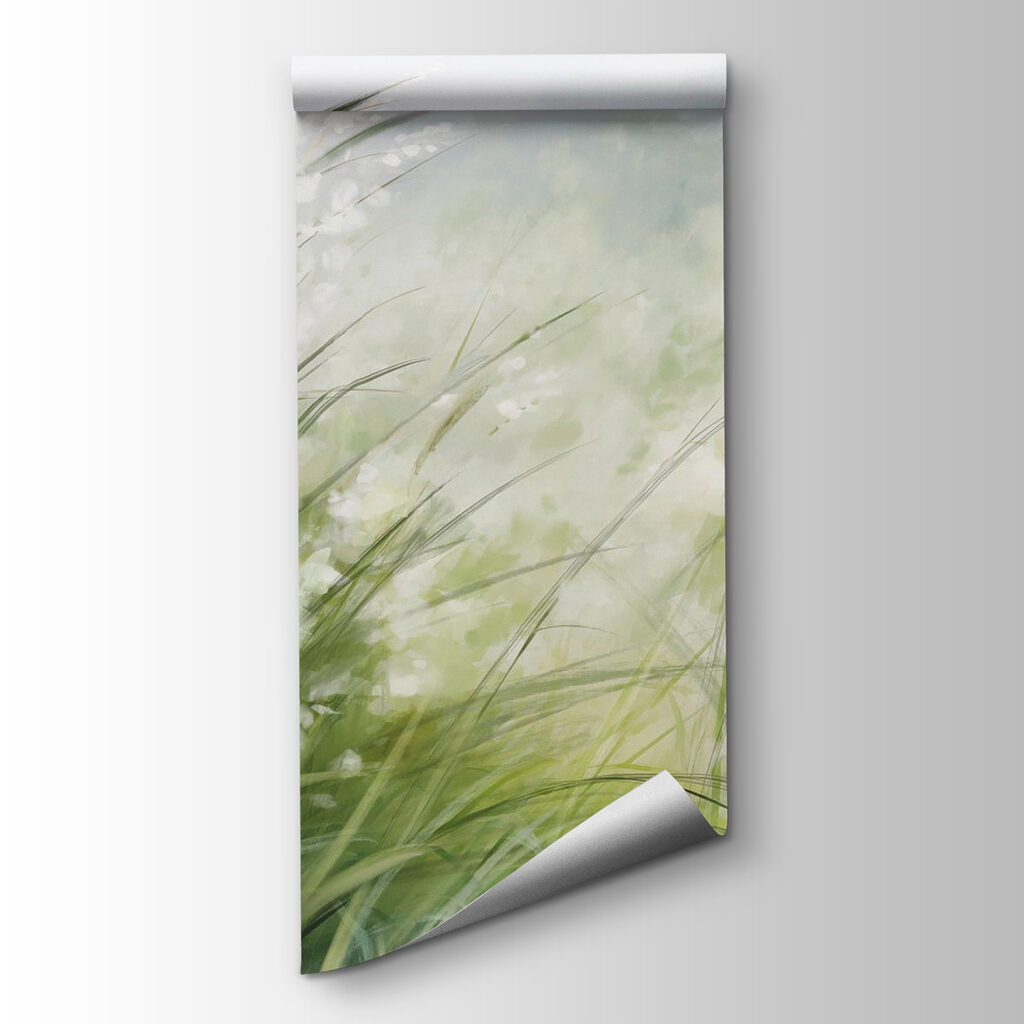 Painting of a field of grass Painting of a field of grass