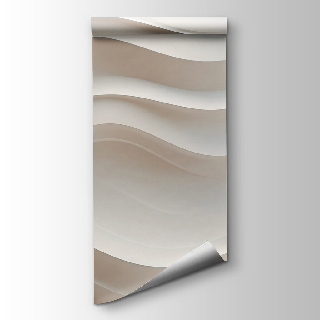 White wall with wavy lines White wall with wavy lines