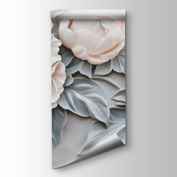 Group of white flowers with leaves